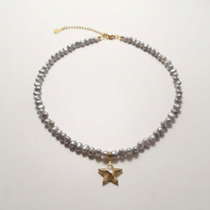 Stella lux gioiello barocco perle di fiume con zirconi