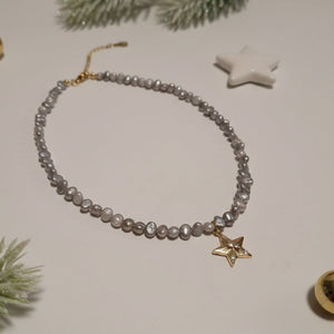 Stella lux gioiello barocco perle di fiume con zirconi