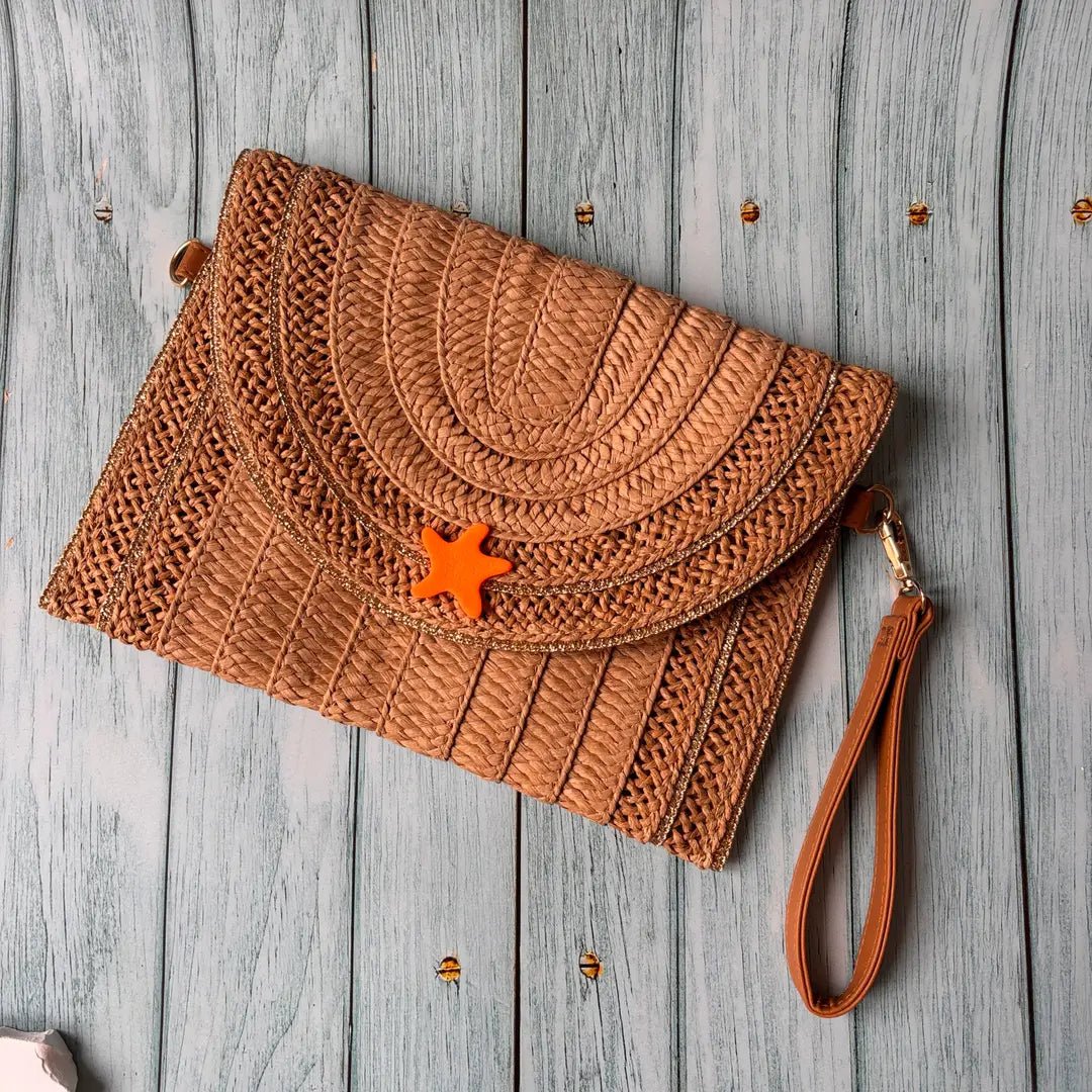 Summer Starfish – Pochette in Paglia Naturale - OE!