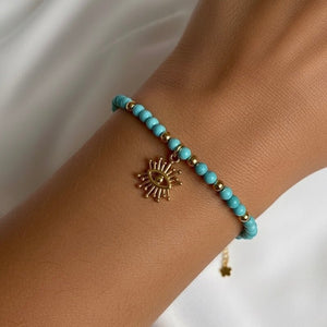 Turchese Protettivo - Bracciale in Magnesite Turchese - OE!