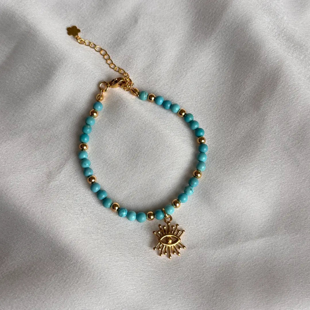 Turchese Protettivo - Bracciale in Magnesite Turchese - OE!