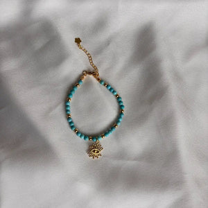 Turchese Protettivo - Bracciale in Magnesite Turchese - OE!