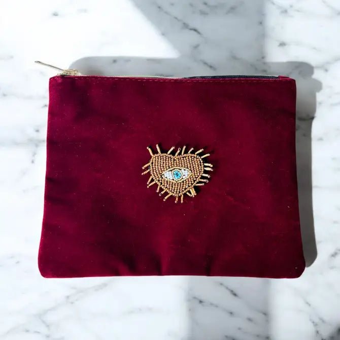 Velvet heart beauty pochette - OE!