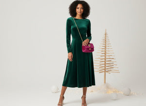 VELVET Luxe Bag Heart - Borsa a Tracolla in Velluto Artigianale Made in Italy - Catena e Spilla Gioiello con Cristalli - OE!