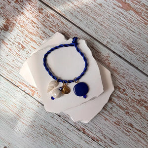 Vento d’Estate Blu – Bracciale in corda con charm - OE!