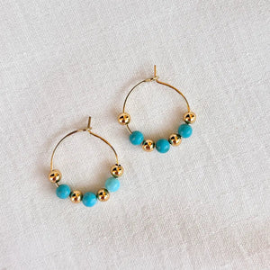 VIBRANT VIBES - Orecchini a Cerchio con Perline - OE!